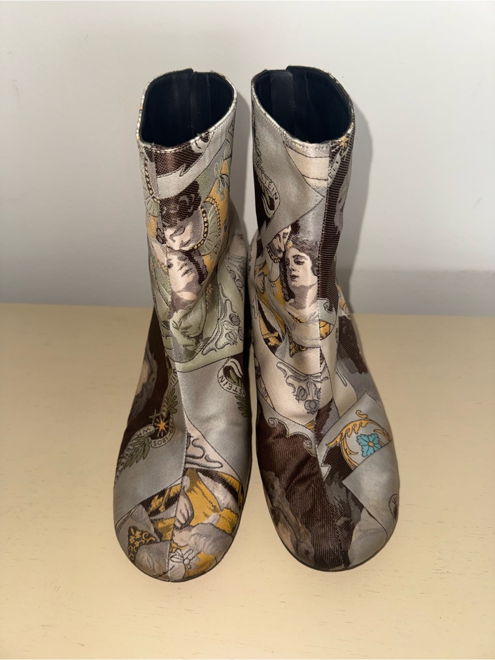 Maison Margiela Lovers Silk Ankle Boots - Size 40 - Picture 5 of 8